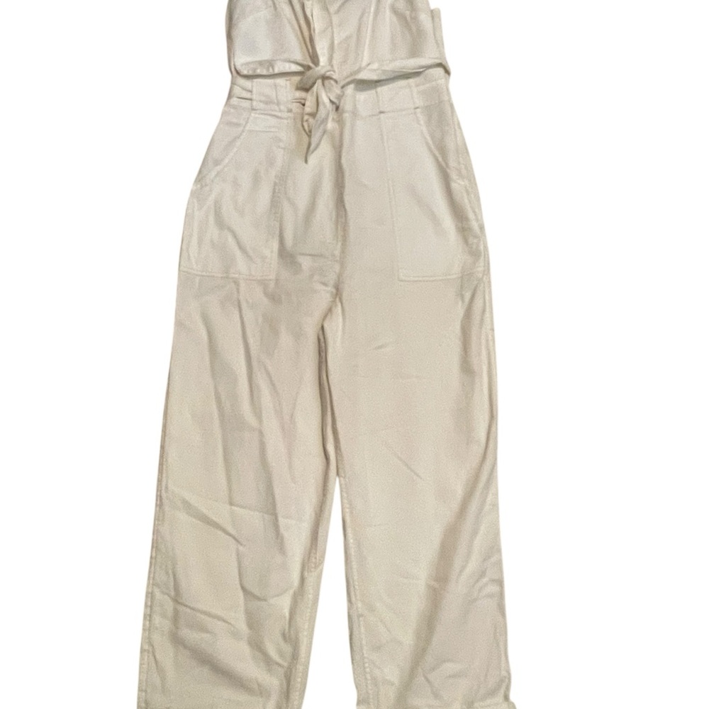American Eagle Outfitters Cream Jumpsuit
